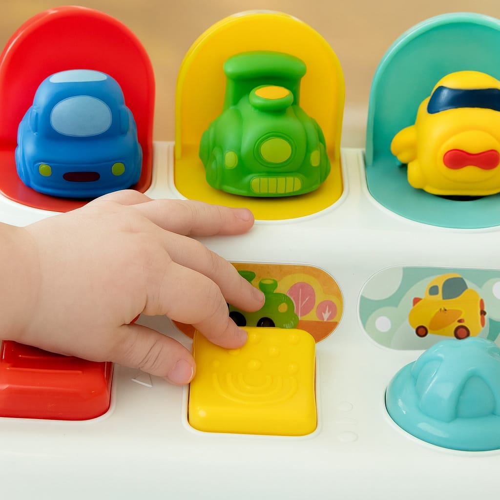 Zabawka Edukacyjna Iteraktywna Wyskakujące Pojazdy Skaczące Autka Pop-up