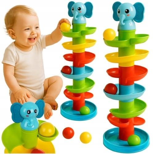 Wieża Z Piłeczkami Dla Dzieci Zjeżdzalnia Piłek Kulek Zabawka Kuleczkowa Xl