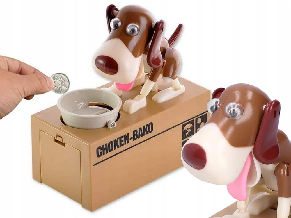 Skarbonka Piesek Interaktywna Sejf Automatyczna Duża Pies Zjada Monety Duża