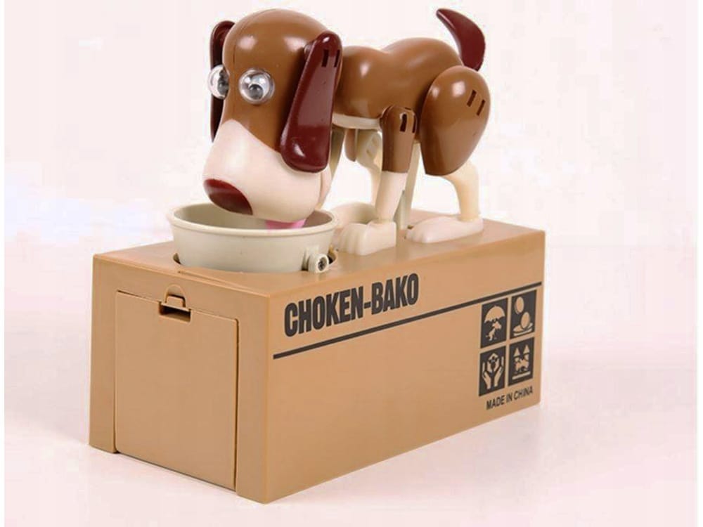 Skarbonka Piesek Interaktywna Sejf Automatyczna Duża Pies Zjada Monety Duża