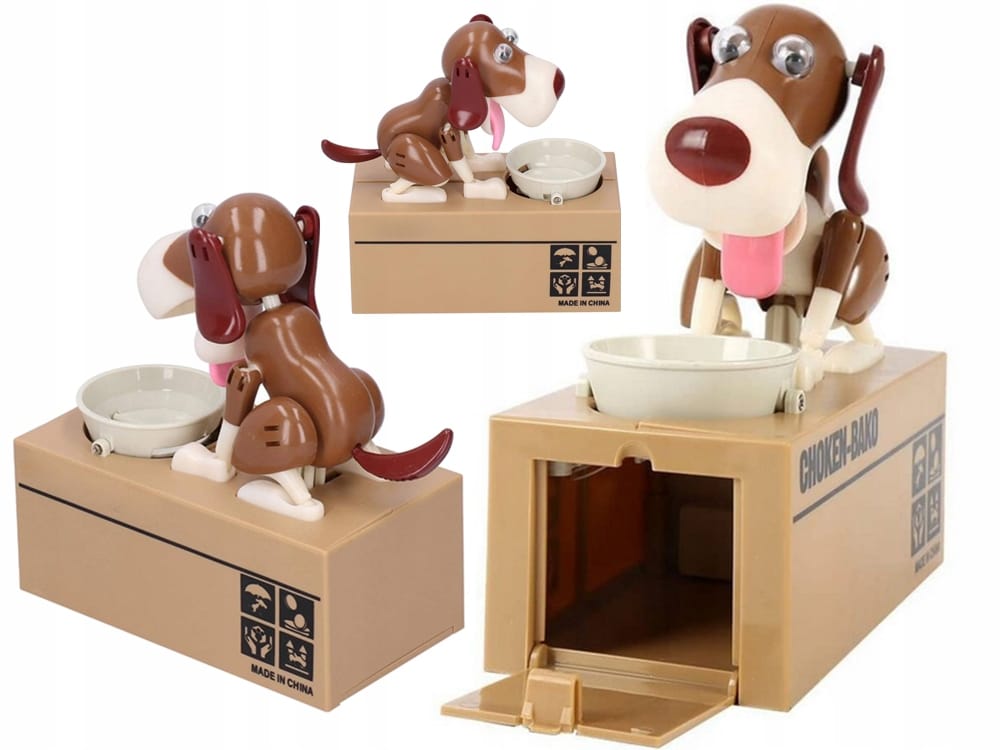 Skarbonka Piesek Interaktywna Sejf Automatyczna Duża Pies Zjada Monety Duża