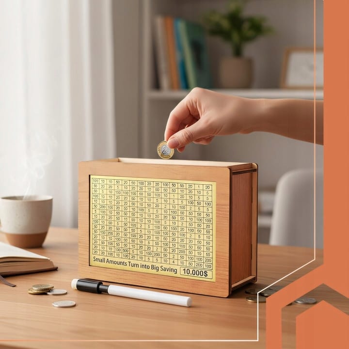 Prezent Skarbonka Wykreślana Cel Wyzwanie Oszczędzanie Upominek Na Marzenia