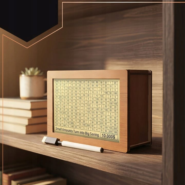 Prezent Skarbonka Wykreślana Cel Wyzwanie Oszczędzanie Upominek Na Marzenia