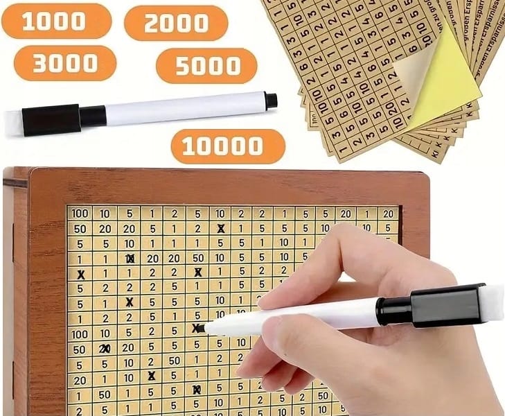 Prezent Skarbonka Wykreślana Cel Wyzwanie Oszczędzanie Upominek Na Marzenia