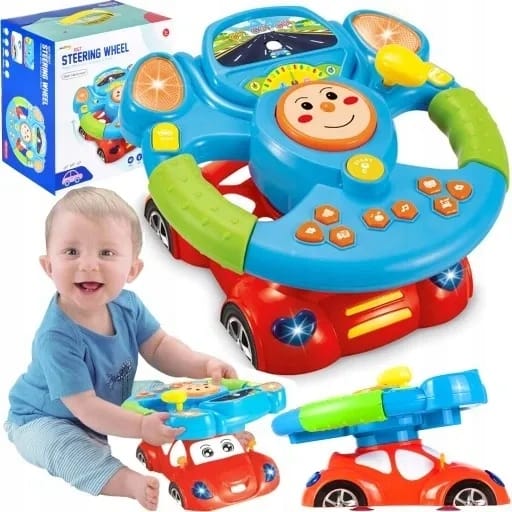 Kierownica Interaktywna Edukacyjna Samóchd Symulator Jazdy Dla Dzieci 3+