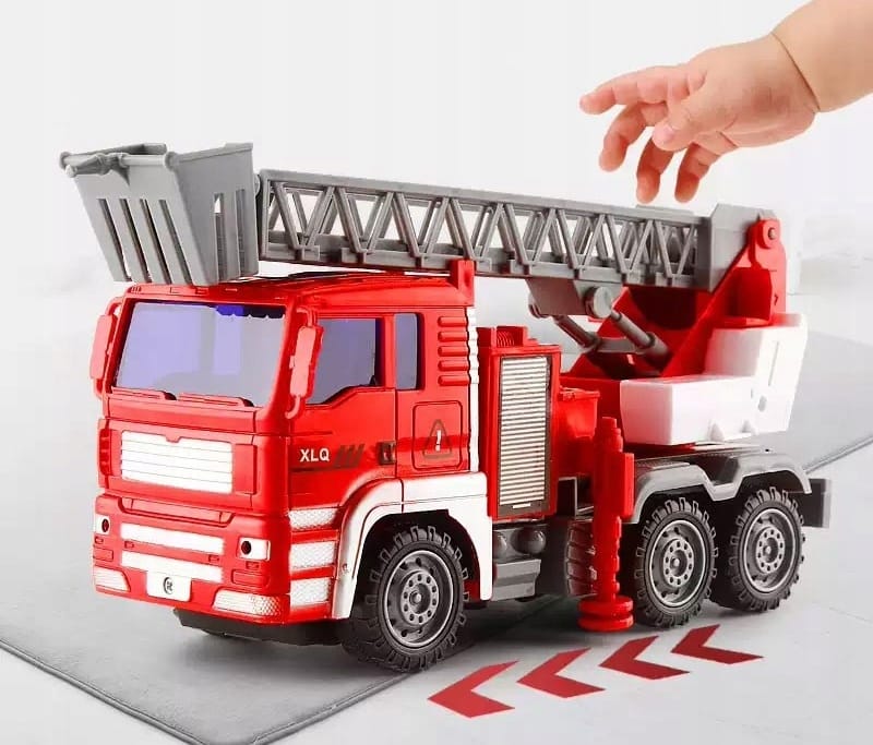 Wóz Strażacki Dla Dzieci Iso Trade Straż Pożarna Duży Zestaw 6 szt Zabawka