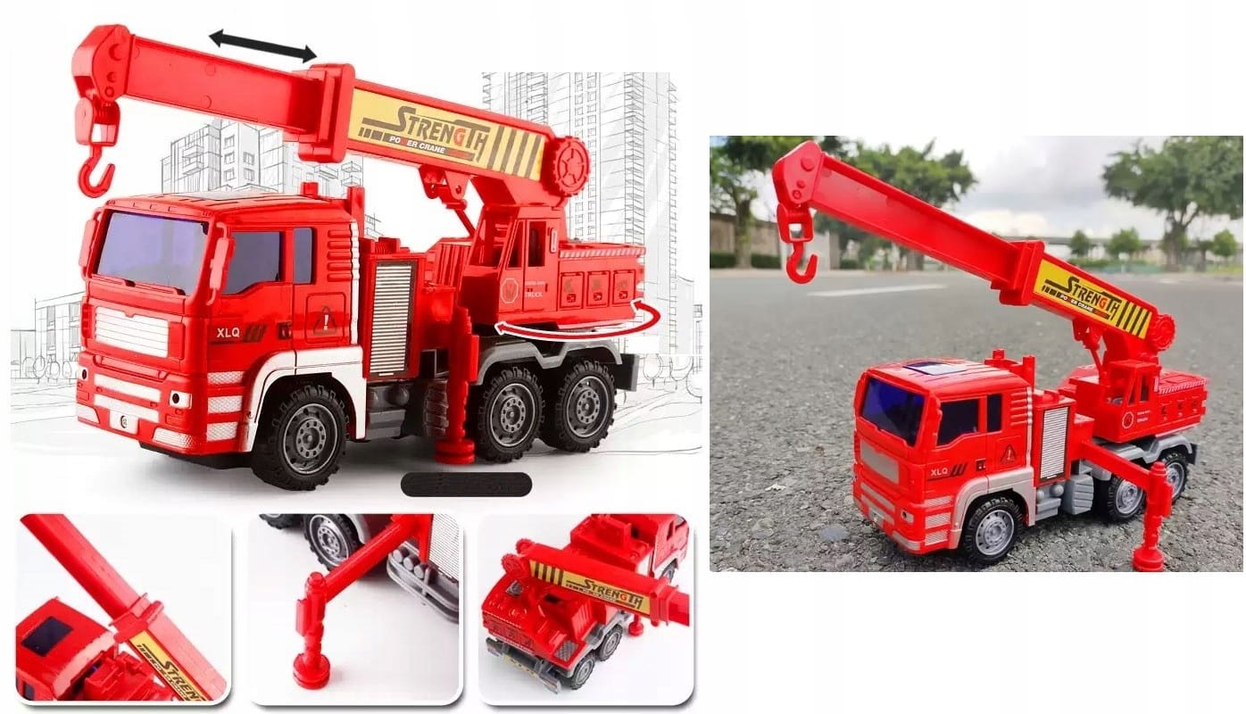 Wóz Strażacki Dla Dzieci Iso Trade Straż Pożarna Duży Zestaw 6 szt Zabawka