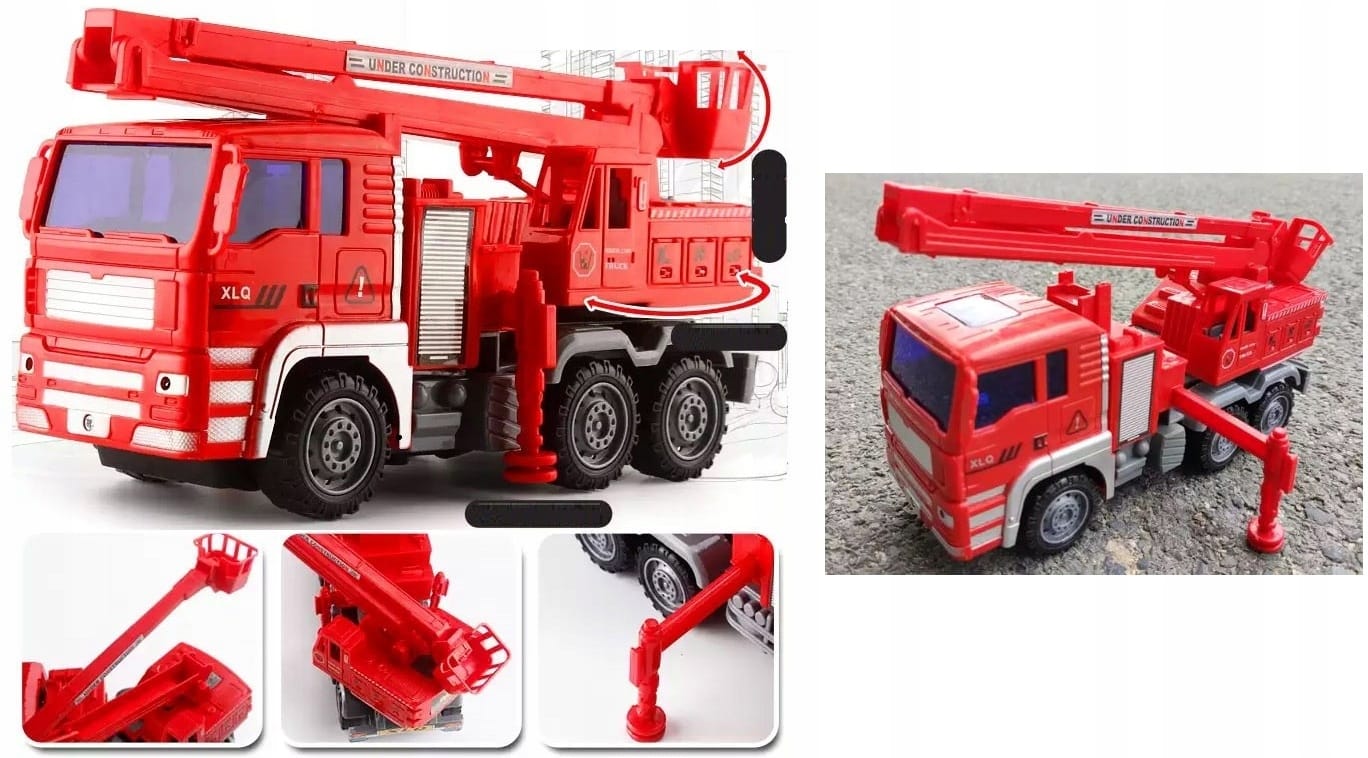 Wóz Strażacki Dla Dzieci Iso Trade Straż Pożarna Duży Zestaw 6 szt Zabawka