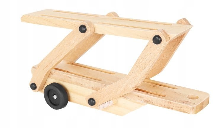 Laweta Ciężarówka Tir Drewniana Składana Zestaw + 4 Auta Autka Samochodziki