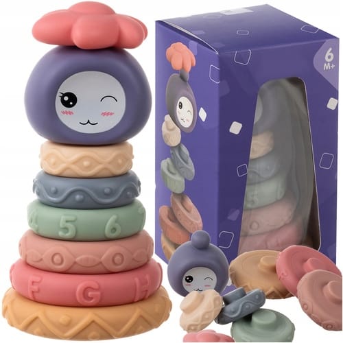 Klocki Sensoryczne Dla Dzieci Gumowe Miękkie Kreatywne Wieża Montessori 8el