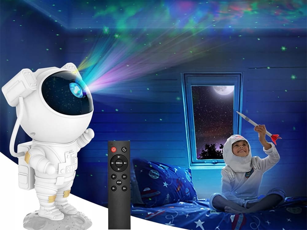 Projektor Gwiazd Astronauta Lampka Nocna Dla Dzieci Rzutnik Kosmos Pilot