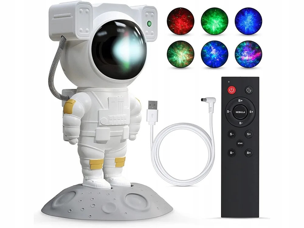 Projektor Gwiazd Astronauta Lampka Nocna Dla Dzieci Rzutnik Kosmos Pilot