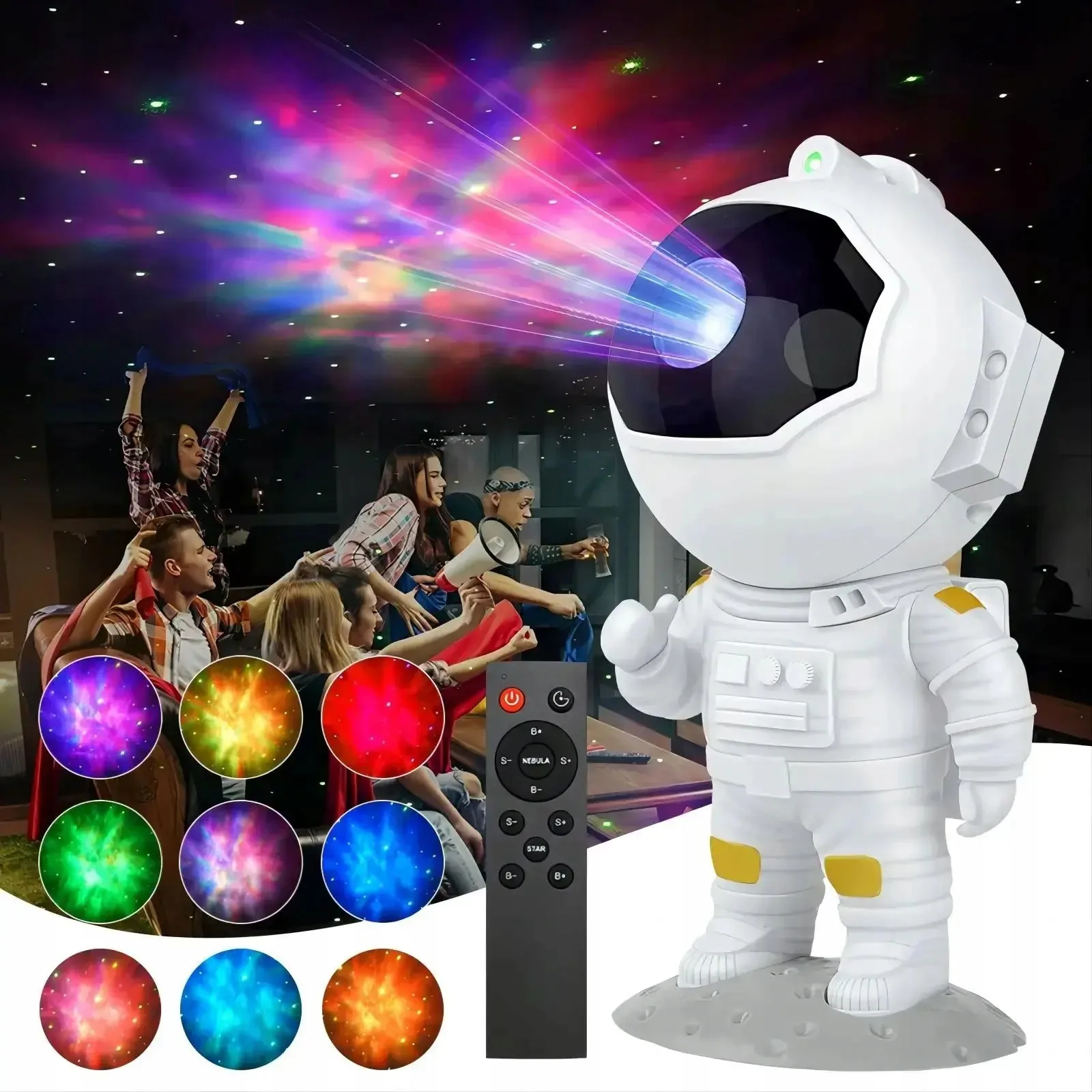 Projektor Gwiazd Astronauta Lampka Nocna Dla Dzieci Rzutnik Kosmos Pilot
