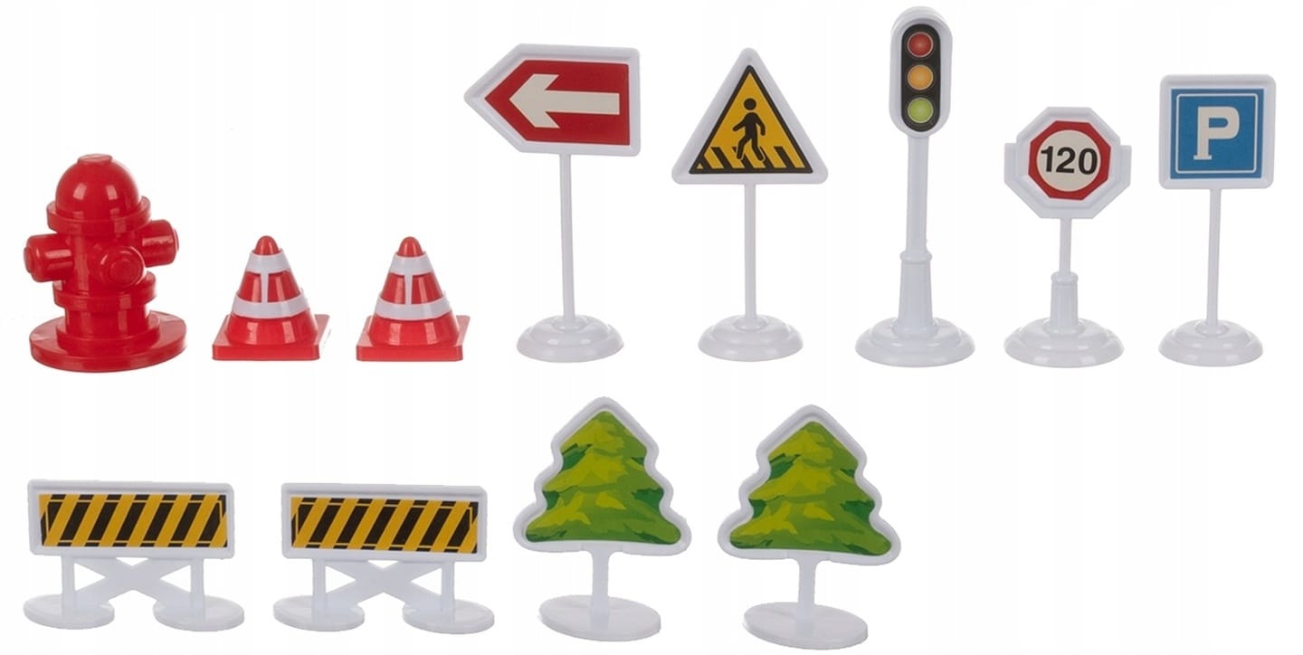 Interaktywny Samolot Policja Rozkładany Parking Auta Dzwig Zestaw Prezent