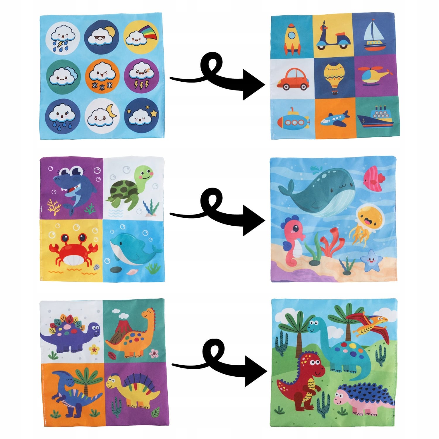 Sensoryczne Pudełko Pluszowe Z Chusteczkami Montessori Sorter Zwierzątka 0+