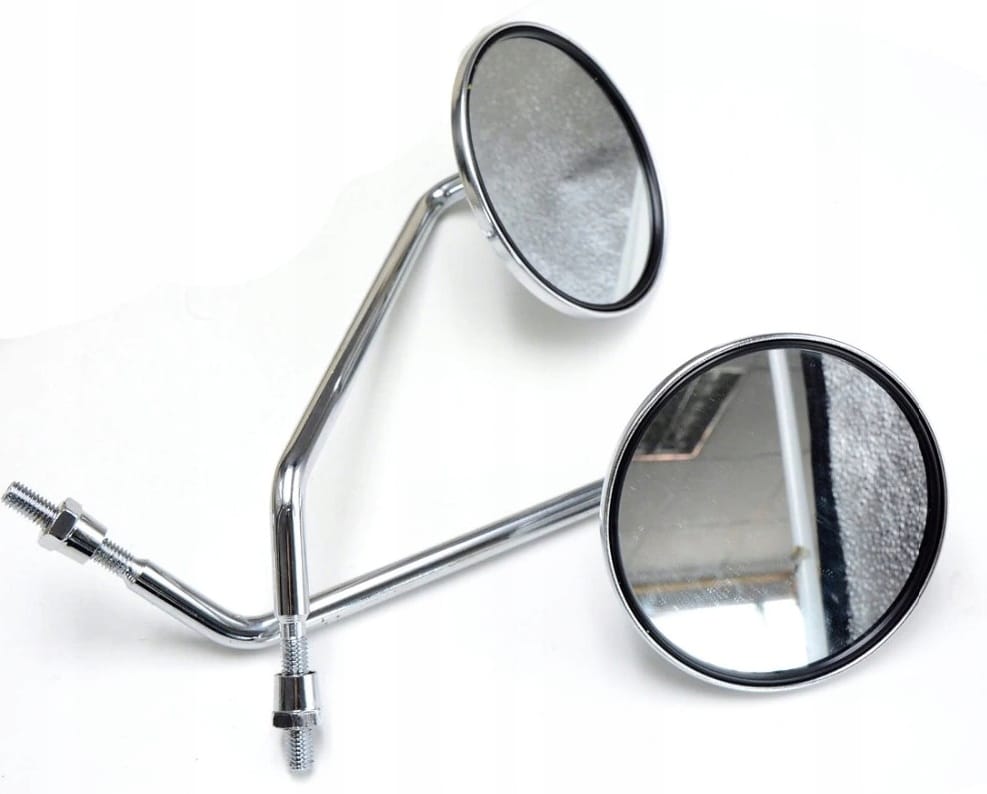 Lusterka Chrom Kpl Wfm Junak Shl Wsk Romet Okrągłe M10 X2