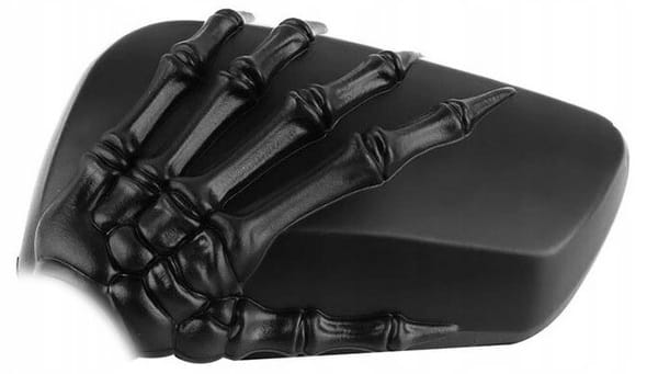 Lusterka Chrom Motocykl Ręka Szkieletu Kościotrup