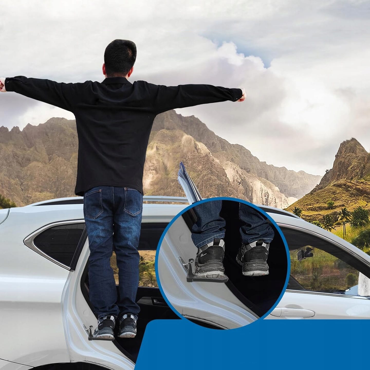 Mocny Stopień Podest Schodek Do Bagażnika Dachowego Boxa Samochodu Auta