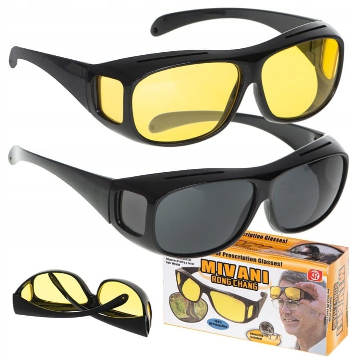 Okulary Do Jazdy Nocą Dla Kierowców Polaryzacyjne Filtr Uv Z Żółtą Soczewką
