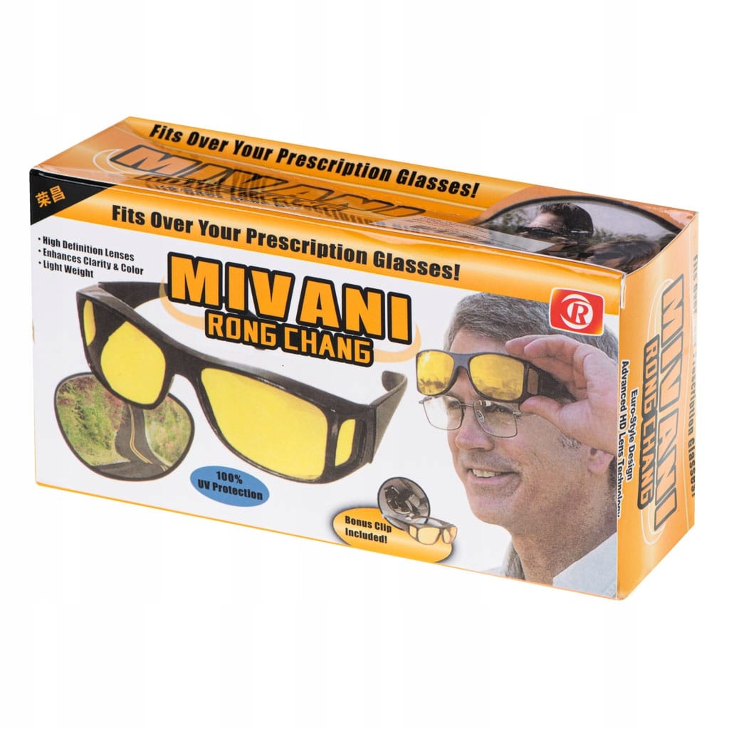 Okulary Do Jazdy Nocą Dla Kierowców Polaryzacyjne Filtr Uv Z Żółtą Soczewką