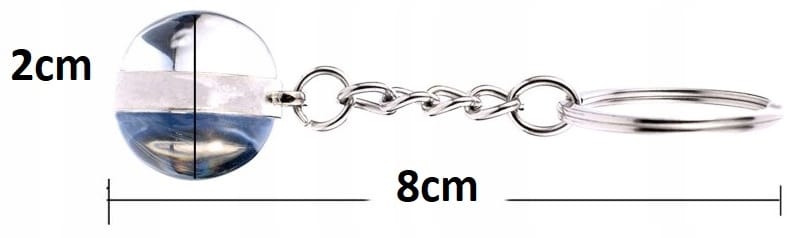 Brelok Koniczyna Luck Na Szczęście Szklana Kulka Czterolistna Koniczyna