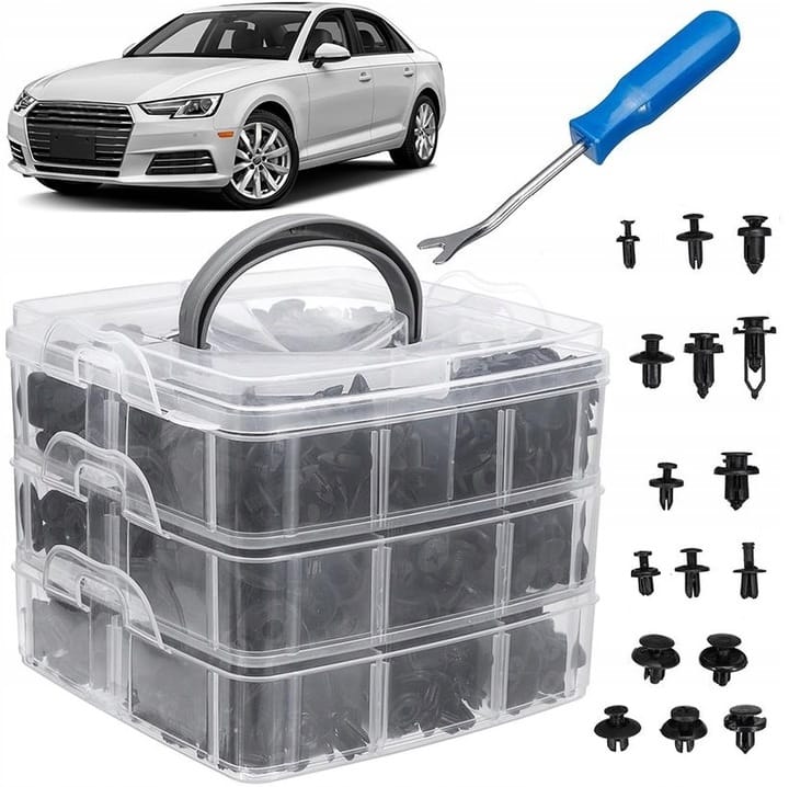 Kołki Spinki Klipsy Rozporowe Samochodowe 625 szt