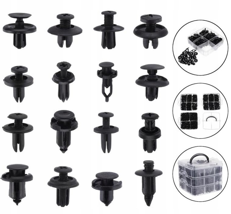 Kołki Spinki Klipsy Rozporowe Samochodowe 625 szt