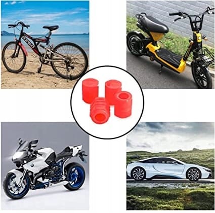 4 X Nakrętki Świecące Fluorescencyjne Na Wentyl Koło Samochodowy Auto Rower