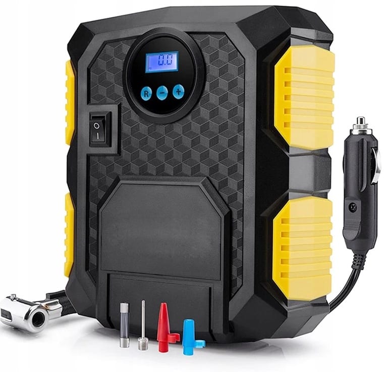 Sprężarka Kompresor Samochodowy Pompka 12v Led 10bar 120w Led Lcd Końcówki