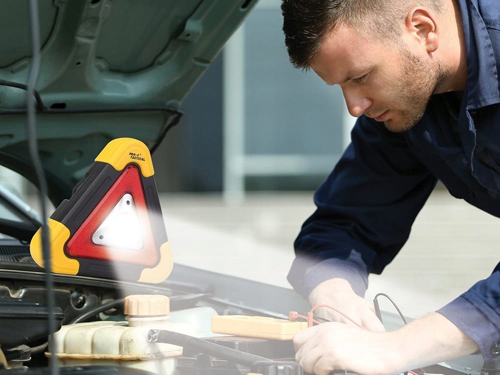 Trójkąt Ostrzegawczy Led Powerbank Latarka Sos Pane Solanry Do Samochodu
