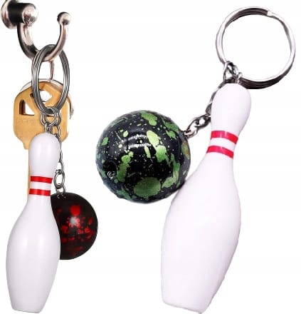 Brelok Kręgle Breloczek Bowling Kula + Kręgiel 3d