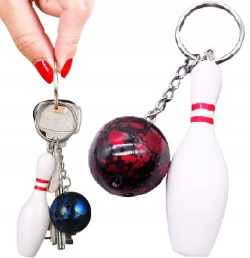 Brelok Kręgle Breloczek Bowling Kula + Kręgiel 3d