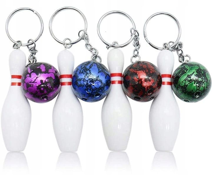 Brelok Kręgle Breloczek Bowling Kula + Kręgiel 3d
