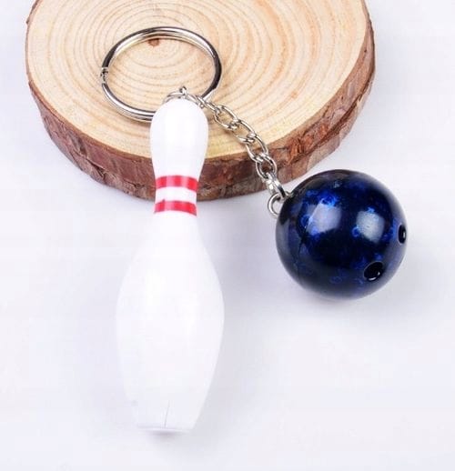 Brelok Kręgle Breloczek Bowling Kula + Kręgiel 3d