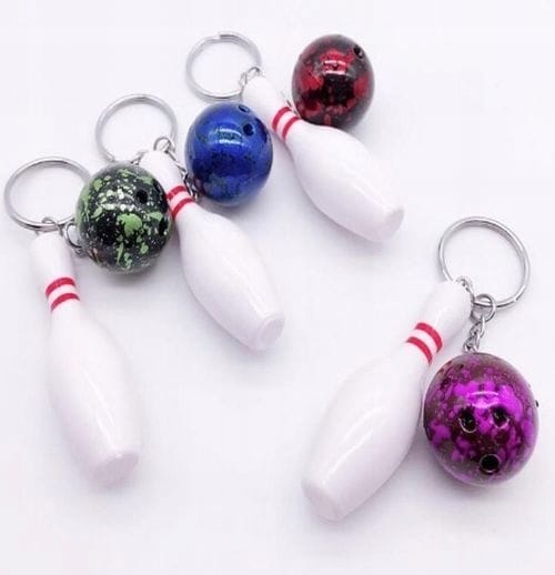 Brelok Kręgle Breloczek Bowling Kula + Kręgiel 3d