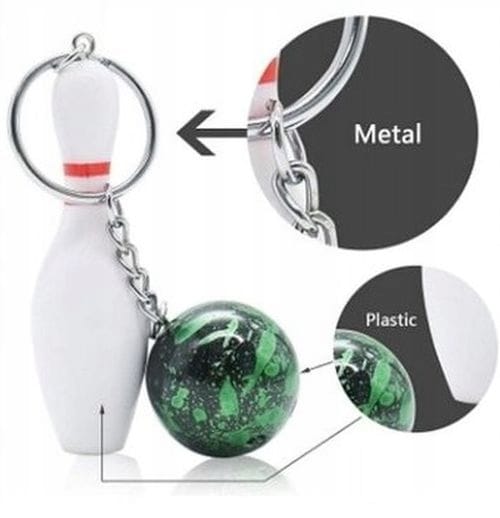 Brelok Kręgle Breloczek Bowling Kula + Kręgiel 3d