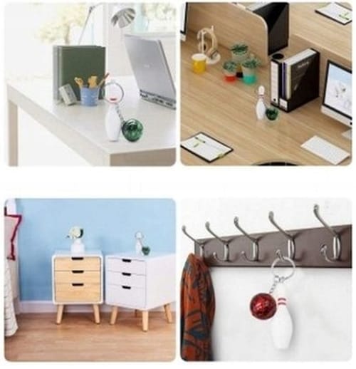 Brelok Kręgle Breloczek Bowling Kula + Kręgiel 3d