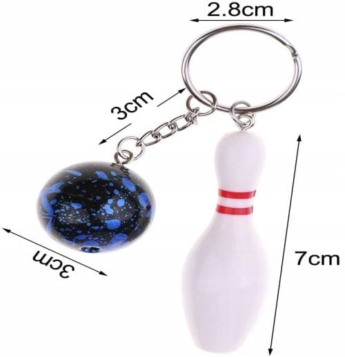 Brelok Kręgle Breloczek Bowling Kula + Kręgiel 3d