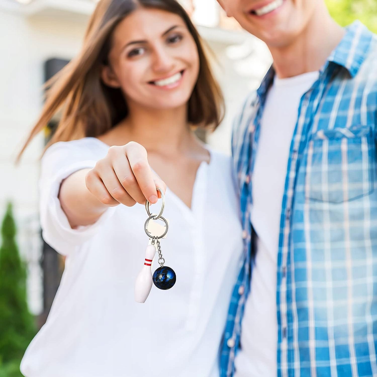 Brelok Kręgle Breloczek Bowling Kula + Kręgiel 3d