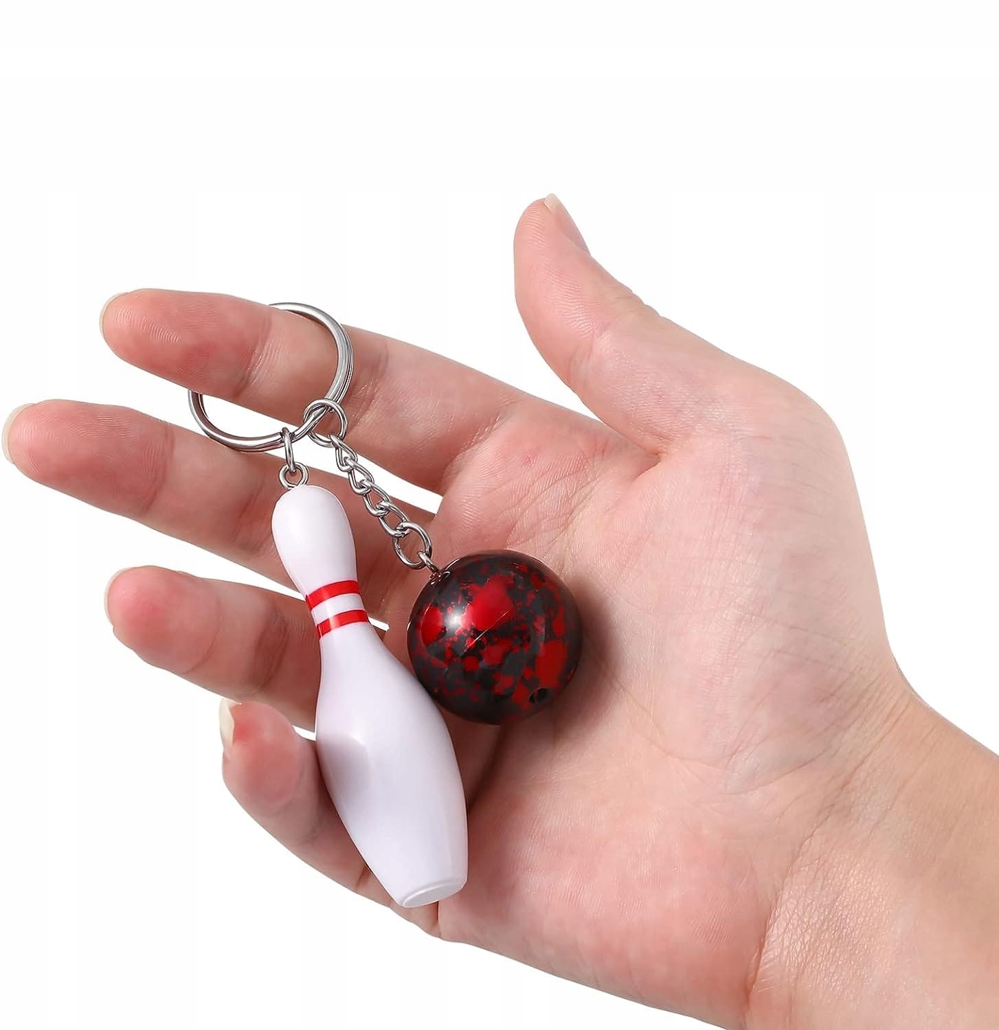 Brelok Kręgle Breloczek Bowling Kula + Kręgiel 3d