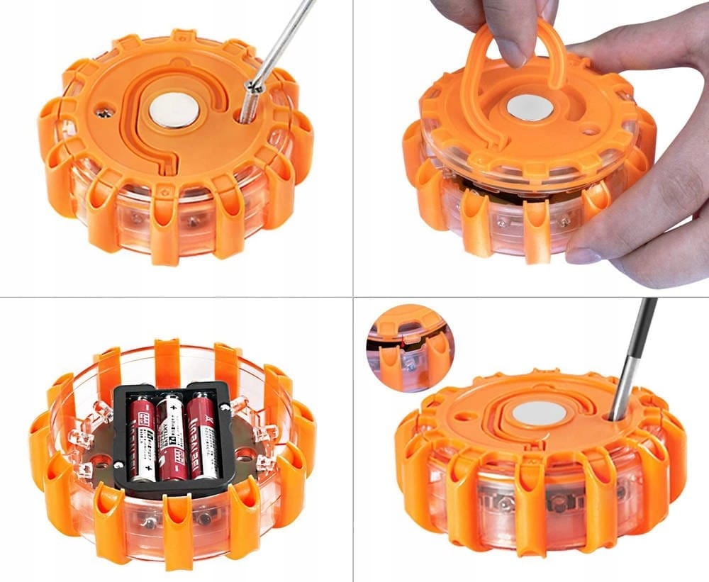 Lampa Ostrzegawcza Flara Kogut Stroboskop Błyskowa Led Magnes Hak Dysk