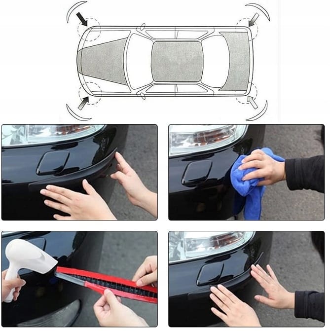 2x Listwa Ochronna Zderzaka Cabron Odboje 40cm Antykolizyjne Gumowe Listwy