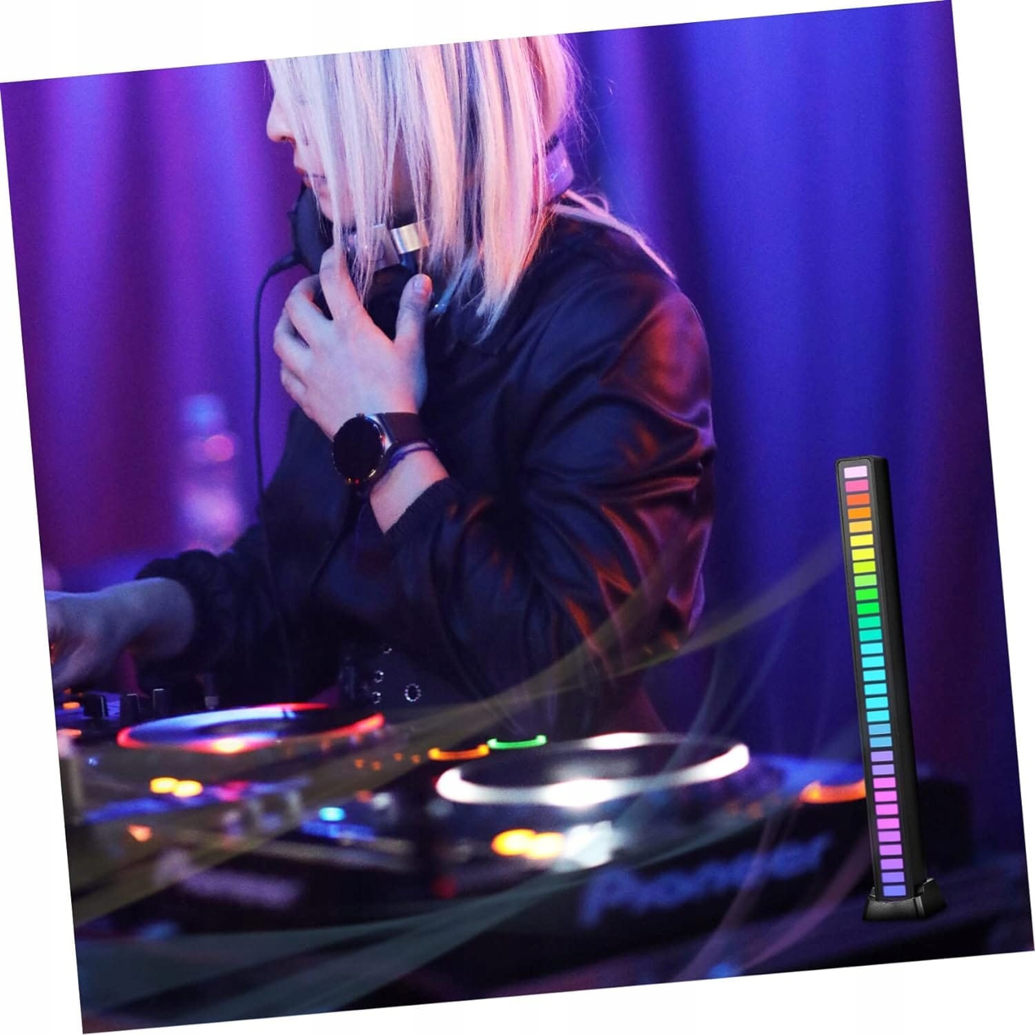 Lampa Led Rgb Lampka Usb Migająca W Rytm Muzyki Oświetlenie Ambientowe