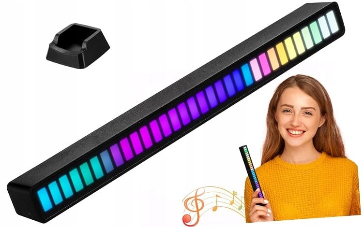 Lampa Led Rgb Lampka Usb Migająca W Rytm Muzyki Oświetlenie Ambientowe