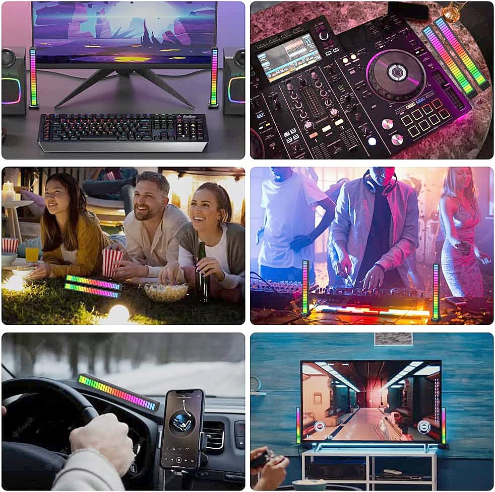 Lampa Led Rgb Lampka Usb Migająca W Rytm Muzyki Oświetlenie Ambientowe