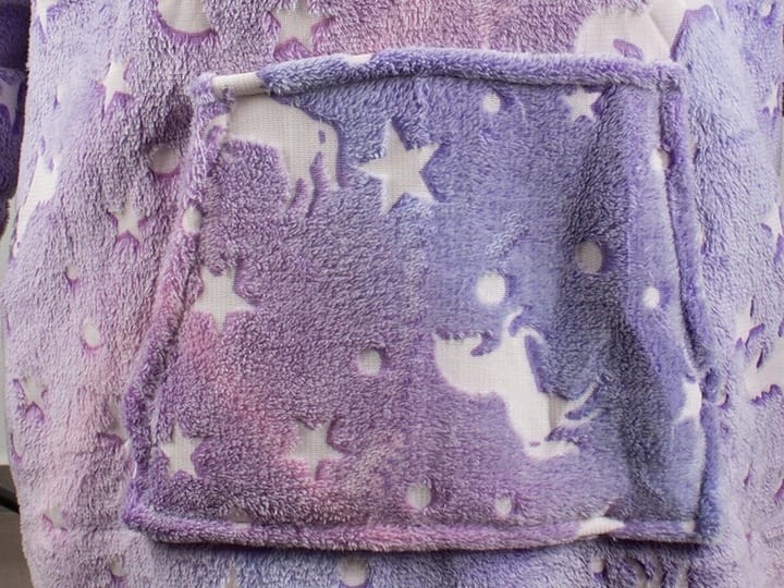 Ciepła Bluza Koc Oversize Kocbluza Gruba Futrzak 2w1 Z Kapturem Świeci Uni