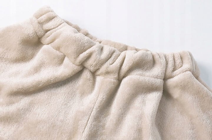 Pluszowa Piżama Damska Ciepła Dwuczęściowa Bluza Krótkie Spodenki Meow Kot