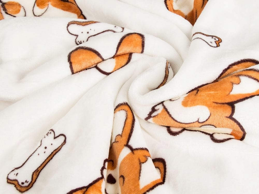 Koc Bluza Oversize Gruba Kocobluza 2w1 Wzór Pieski Corgi Futrzak Bluzo Koc