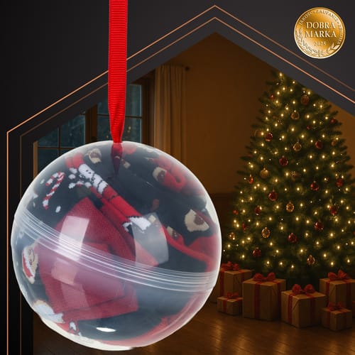 Skarpety Świąteczne W Bombce Zestaw 3 Par Na Święta Miękkie Prezent R.38-43