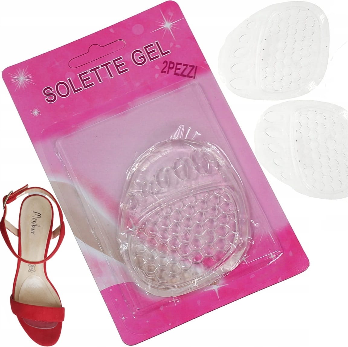 Podkładki Wkładki Żelowe Śródstopia Miękkie Do Butów Wklejane 2 Sztuki